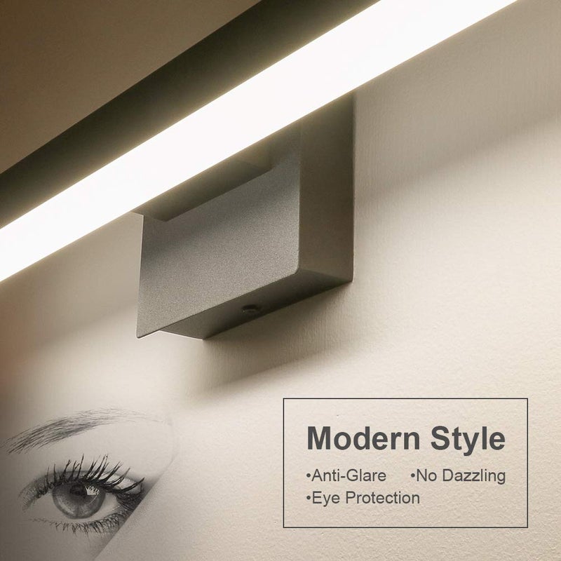 Aipsun 27.6 inch Modern Black Vanity Light LED Bathroom Vanity Light Fixtures Black Wall Light for Bathroom (Warm White) - Image 5